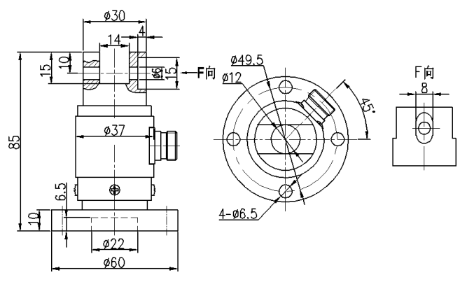 HDN-11A靜態(tài)扭矩傳感器尺寸